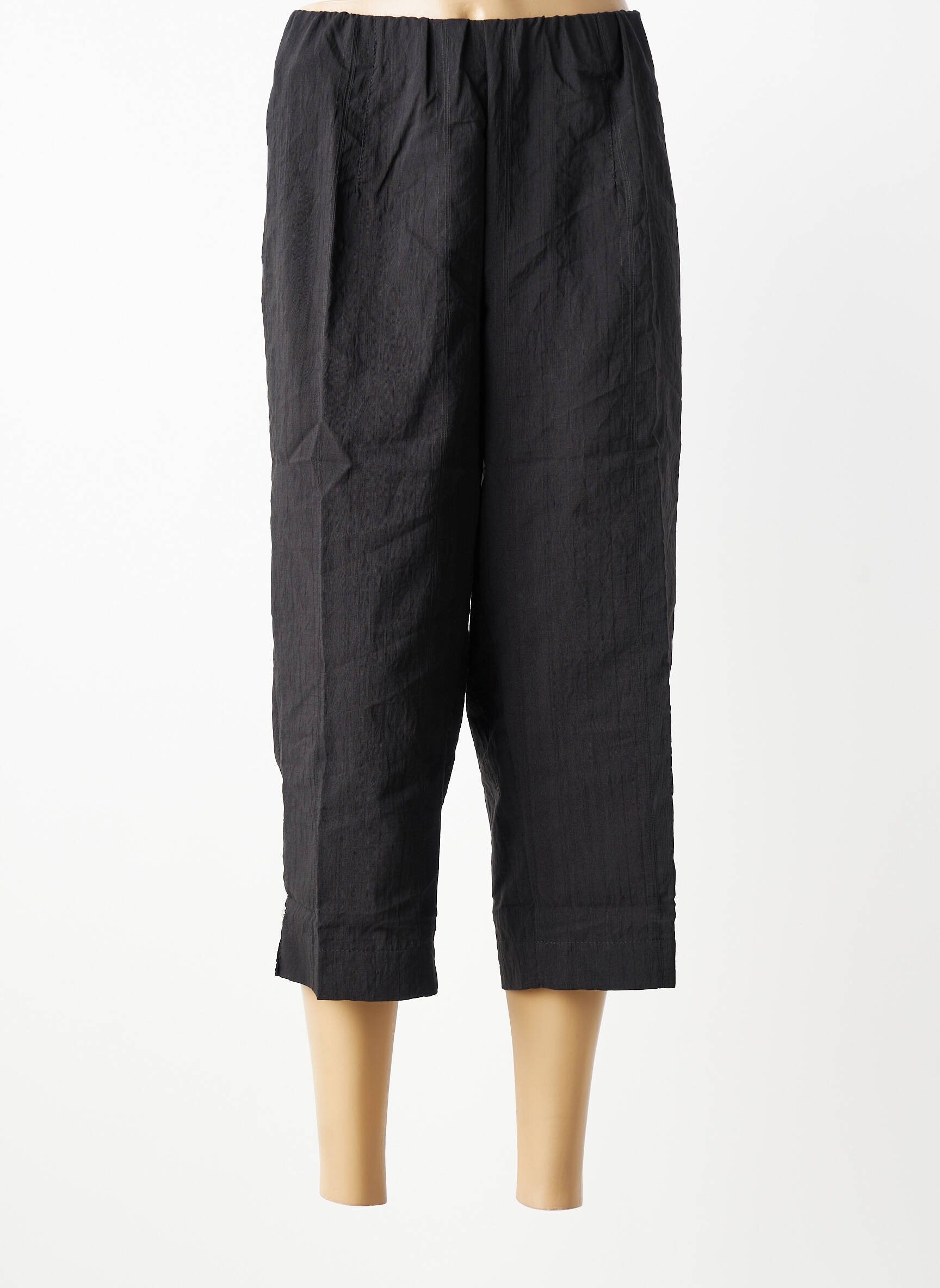 Pantalon trei sferturi croială dreaptă mărime normală negru KJBRAND femeie