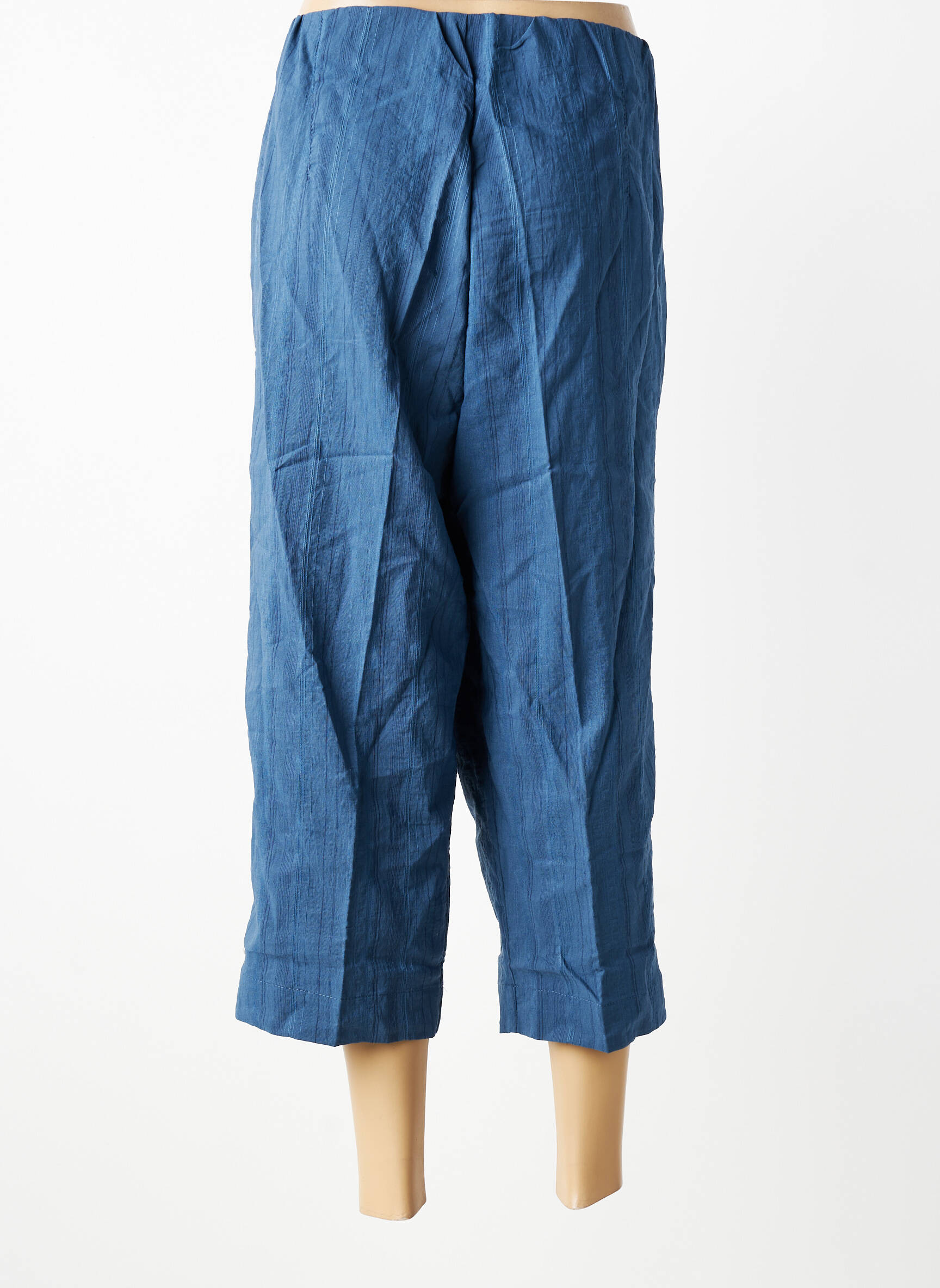 Pantalon trei sferturi croială dreaptă mărime normală albastru KJBRAND femeie