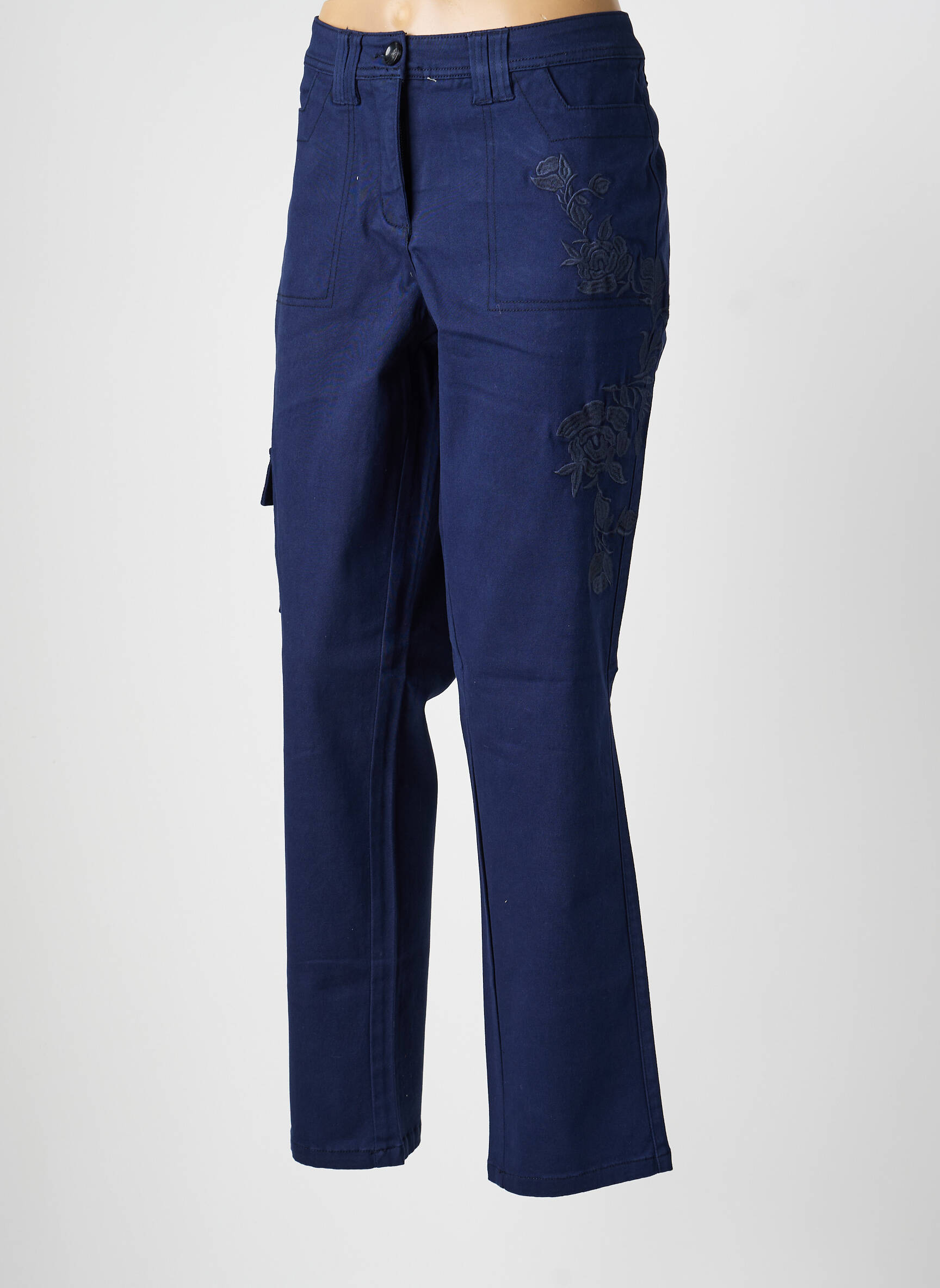 Pantalon slim elasticitate mărime normală albastru SHEEGO femeie