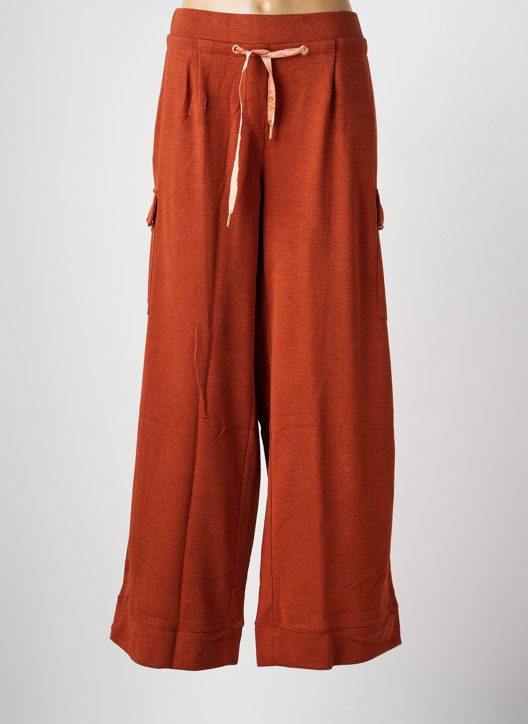 Pantalon drept elasticitate mărime normală portocalie SHEEGO femeie