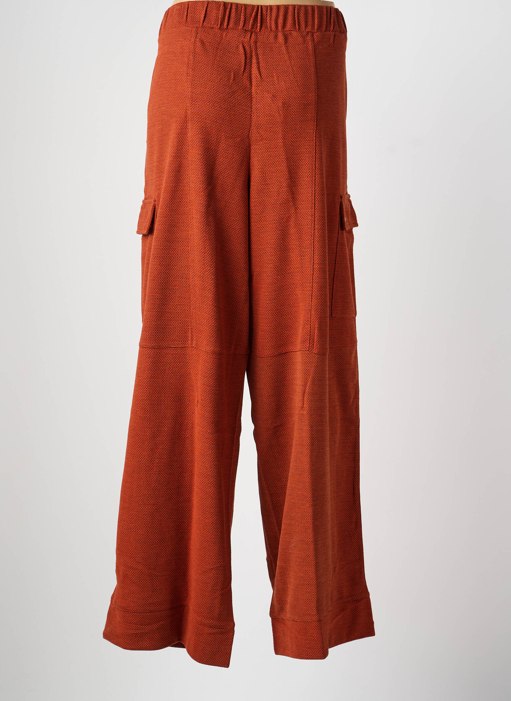 Pantalon drept elasticitate mărime normală portocalie SHEEGO femeie