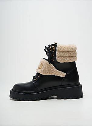 Botine/ghete țesătură satinată toc de 4 la 6 cm negru LIU JO femeie