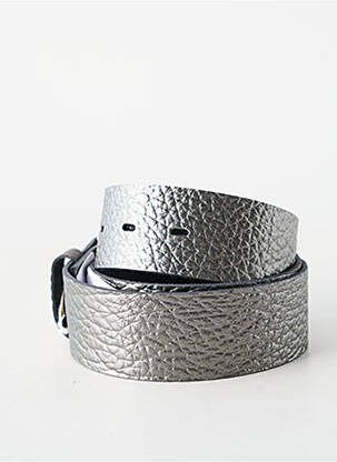 Curea efect material satinat gri BLOW femme
