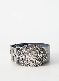 Curea efect material satinat gri BLOW femme