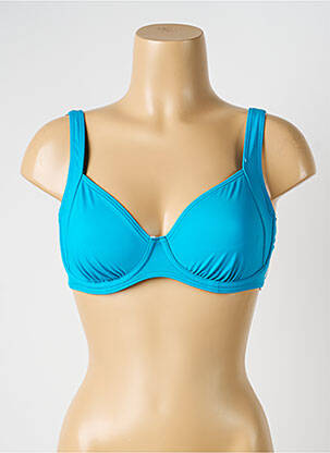 Sutien de costum de baie elasticitate sutien balconet cu decolteu înalt albastru OLYMPIA femeie