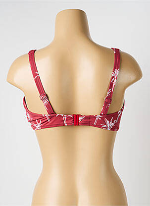 Sutien de costum de baie elasticitate sutien balconet cu decolteu înalt roz OLYMPIA femeie