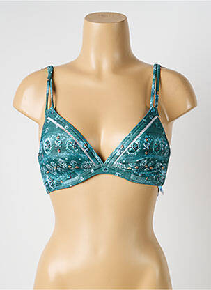 Sutien de costum de baie elasticitate sutien balconet cu decolteu înalt verde OLYMPIA femeie