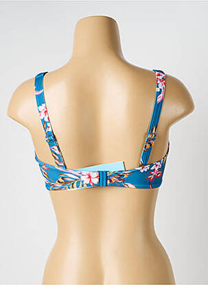 Sutien de costum de baie elasticitate sutien balconet cu decolteu înalt albastru OLYMPIA femeie