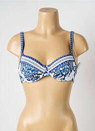 Sutien de costum de baie elasticitate sutien balconet cu decolteu înalt albastru OLYMPIA femme