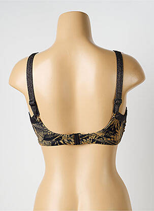 Sutien de costum de baie elasticitate sutien balconet cu decolteu înalt negru OLYMPIA femeie
