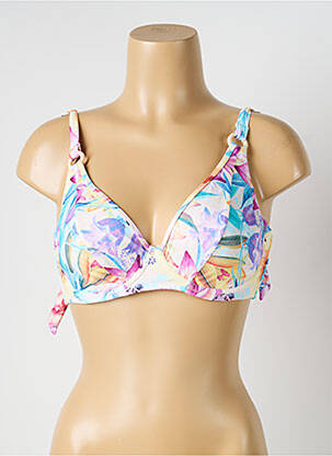 Sutien de costum de baie elasticitate sutien balconet cu decolteu înalt galben YSABEL MORA femeie