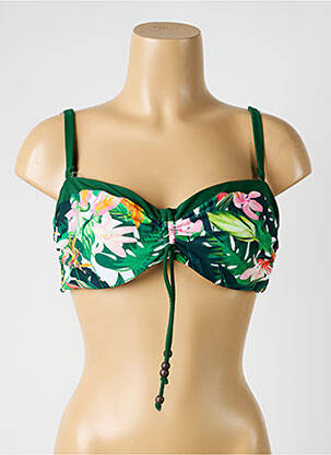 Sutien de costum de baie elasticitate top bentiță verde YSABEL MORA femeie