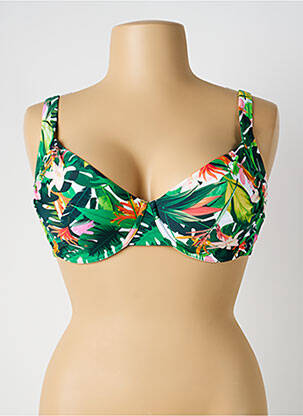 Sutien de costum de baie elasticitate sutien balconet cu decolteu înalt verde YSABEL MORA femeie