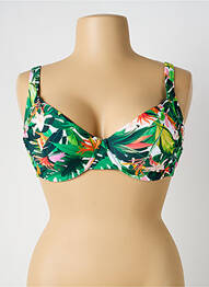 Sutien de costum de baie elasticitate sutien balconet cu decolteu înalt verde YSABEL MORA femme