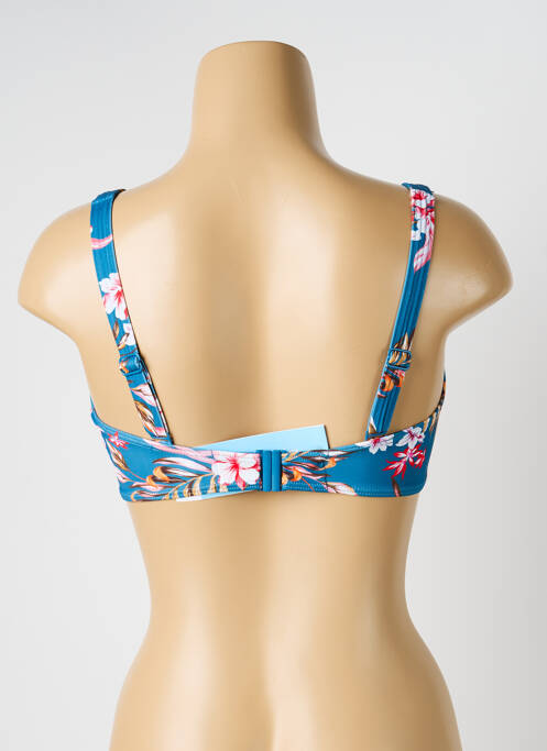 Sutien de costum de baie elasticitate sutien balconet cu decolteu înalt albastru OLYMPIA femme