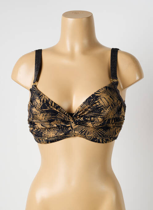 Sutien de costum de baie elasticitate sutien balconet cu decolteu înalt negru OLYMPIA femme