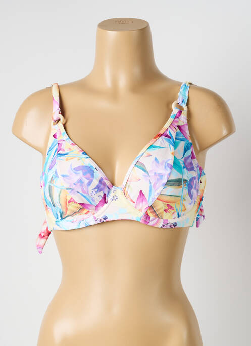 Sutien de costum de baie elasticitate sutien balconet cu decolteu înalt galben YSABEL MORA femme