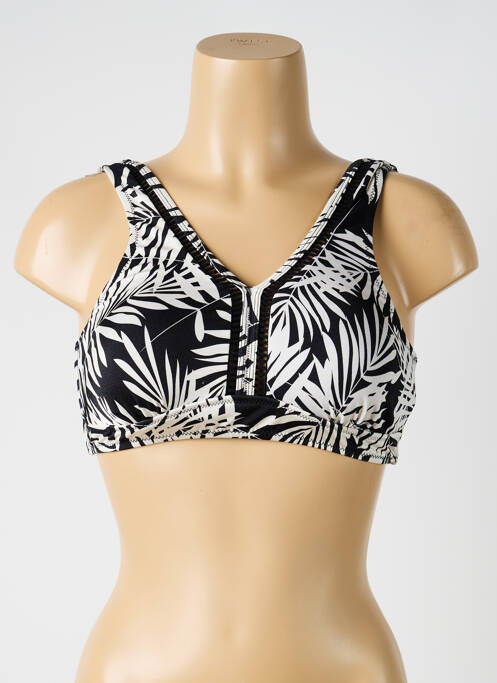 Sutien de costum de baie elasticitate sutien cu susținere înaltă și burete detașabil negru ADMAS femme