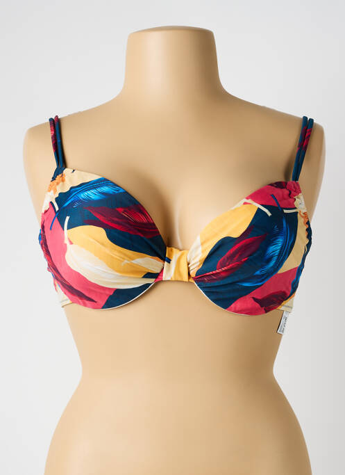 Sutien de costum de baie elasticitate sutien balconet cu decolteu înalt roșu YSABEL MORA femme