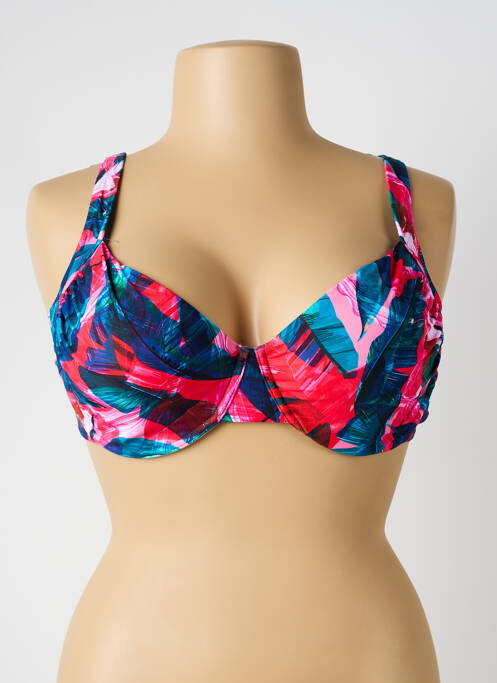 Sutien de costum de baie elasticitate sutien balconet cu decolteu înalt roșu YSABEL MORA femme