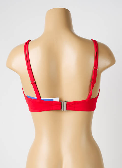Sutien efect material satinat sutien cupe întregi cu decolteu înalt roșu SUNFLAIR femme
