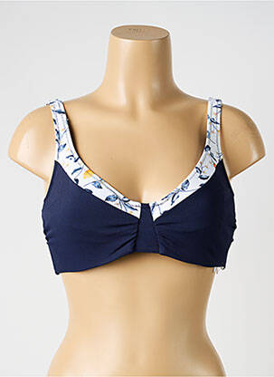 Sutien de costum de baie elasticitate sutien balconet cu decolteu înalt albastru YSABEL MORA femeie