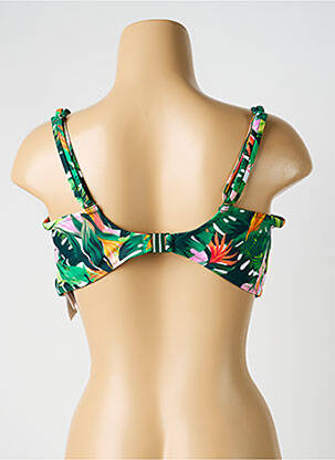 Sutien de costum de baie bretele elastice reglabile sutien balconet cu decolteu înalt verde YSABEL MORA femeie