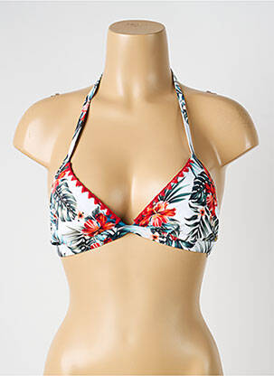 Sutien de costum de baie elasticitate top triunghiuri alb OLYMPIA femeie