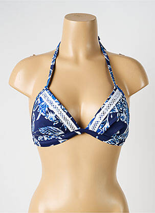 Sutien de costum de baie elasticitate top sutien modelat albastru OLYMPIA femeie