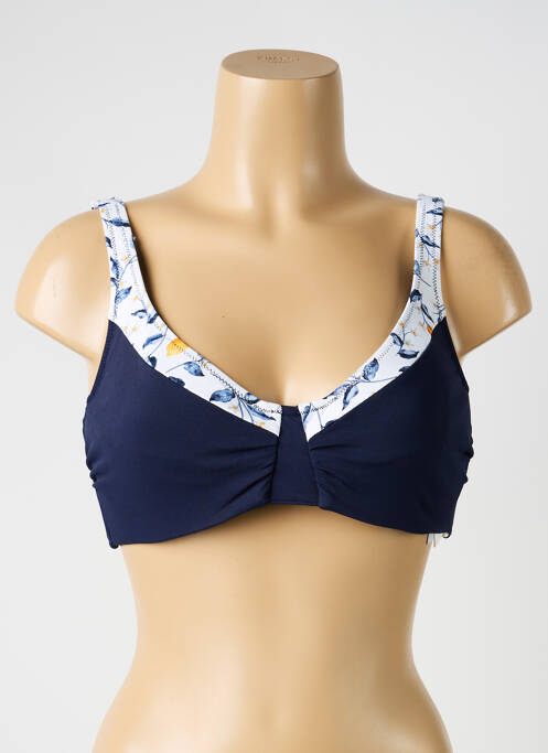 Sutien de costum de baie elasticitate sutien balconet cu decolteu înalt albastru YSABEL MORA femme