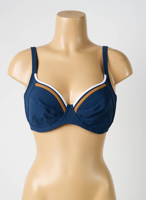Sutien de costum de baie elasticitate sutien balconet cu decolteu înalt albastru SUNFLAIR femme
