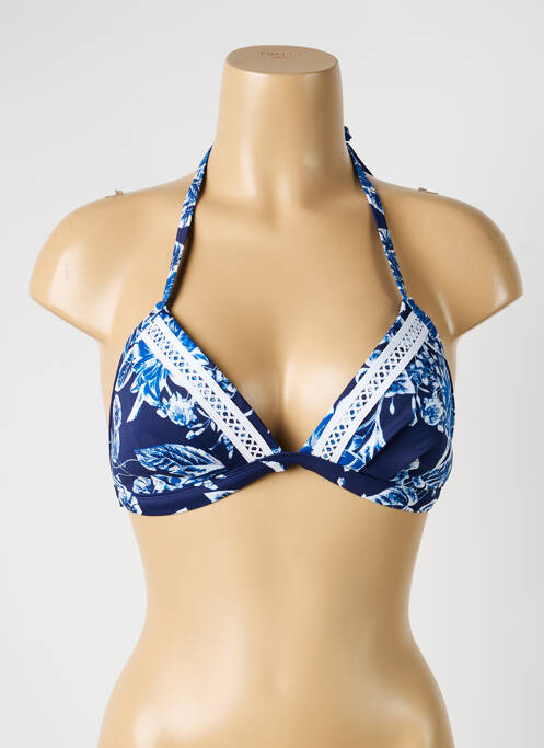 Sutien de costum de baie elasticitate top sutien modelat albastru OLYMPIA femme