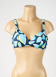 Sutien de costum de baie elasticitate top sutien modelat albastru SUNFLAIR femme