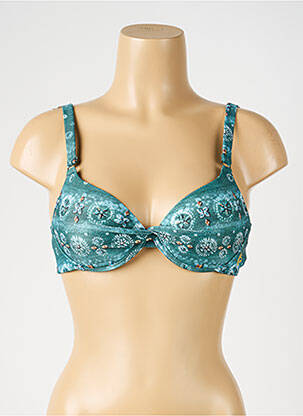 Sutien de costum de baie elasticitate sutien cupe întregi cu decolteu înalt verde OLYMPIA femeie