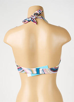 Sutien de costum de baie elasticitate sutien balconet cu decolteu înalt roz OLYMPIA femeie