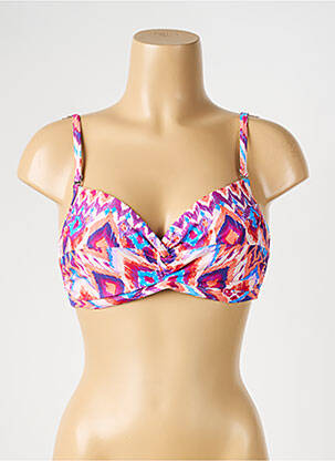 Sutien de costum de baie elasticitate sutien cupe întregi cu decolteu înalt violet OLYMPIA femeie