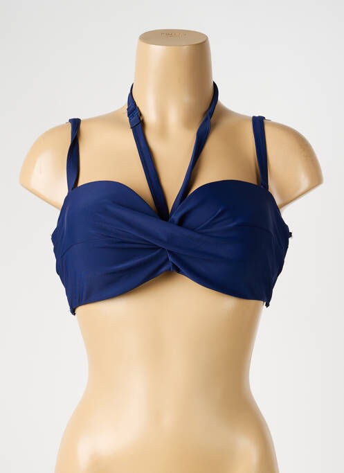 Sutien de costum de baie elasticitate top sutien modelat albastru SASSA femme