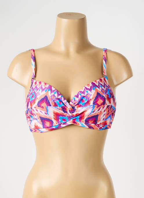 Sutien de costum de baie elasticitate sutien cupe întregi cu decolteu înalt violet OLYMPIA femme