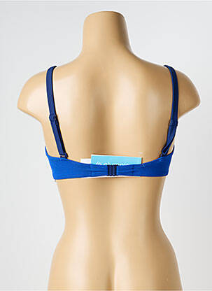 Sutien de costum de baie elasticitate sutien balconet cu decolteu înalt albastru OLYMPIA femeie