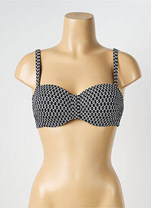 Sutien de costum de baie elasticitate sutien balconet cu decolteu înalt negru OLYMPIA femeie