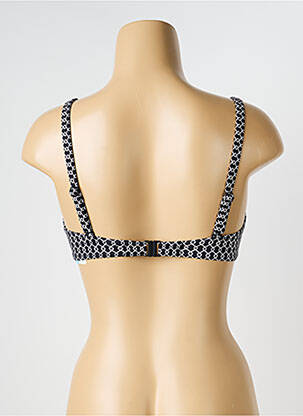 Sutien de costum de baie elasticitate sutien balconet cu decolteu înalt negru OLYMPIA femeie