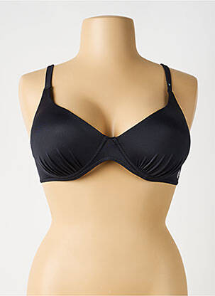 Sutien de costum de baie elasticitate sutien cupe întregi cu decolteu înalt negru OLYMPIA femeie