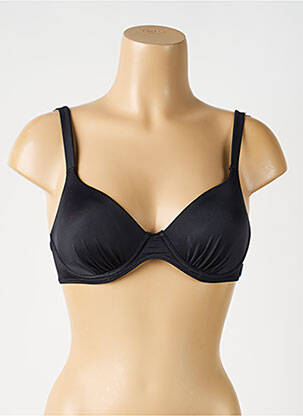 Sutien de costum de baie elasticitate sutien cupe întregi cu decolteu înalt negru OLYMPIA femeie