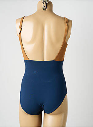 Costum de baie dintr-o singură piesă efect material satinat top sutien modelat maro SUNFLAIR femeie