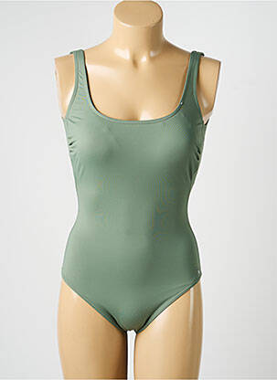 Costum de baie dintr-o singură piesă efect material satinat top sutien modelat verde SUNFLAIR femeie