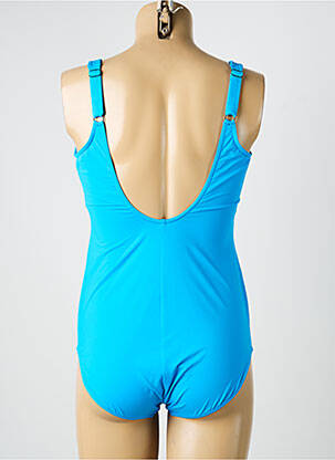 Costum de baie dintr-o singură piesă efect material satinat top sutien modelat albastru SUNFLAIR femeie