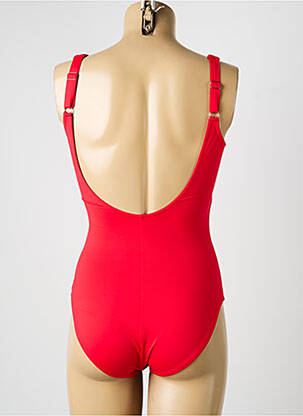 Costum de baie dintr-o singură piesă efect material satinat top sutien modelat roșu SUNFLAIR femeie