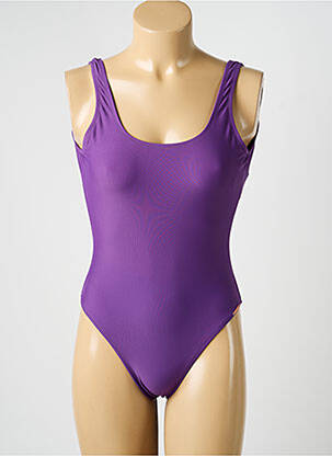 Costum de baie dintr-o singură piesă efect material satinat violet YSABEL MORA femeie