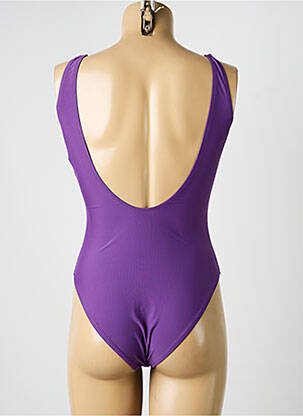 Costum de baie dintr-o singură piesă efect material satinat violet YSABEL MORA femeie