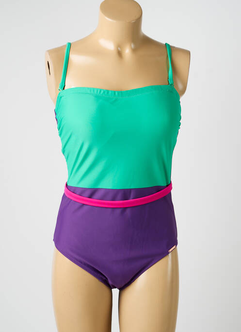 Costum de baie dintr-o singură piesă bretele elastice detașabile top sutien modelat violet YSABEL MORA femme